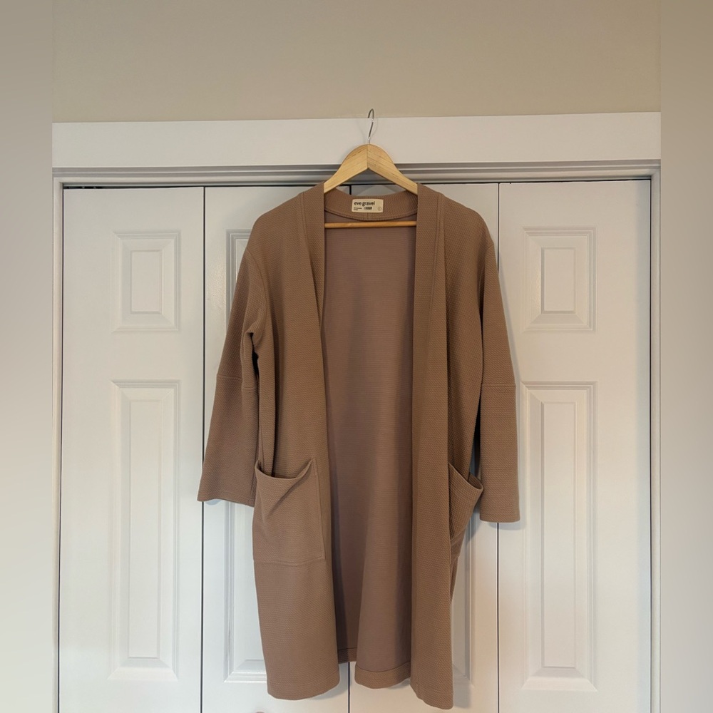 Eve Gravel women’s long cardigan light purple, mauve
